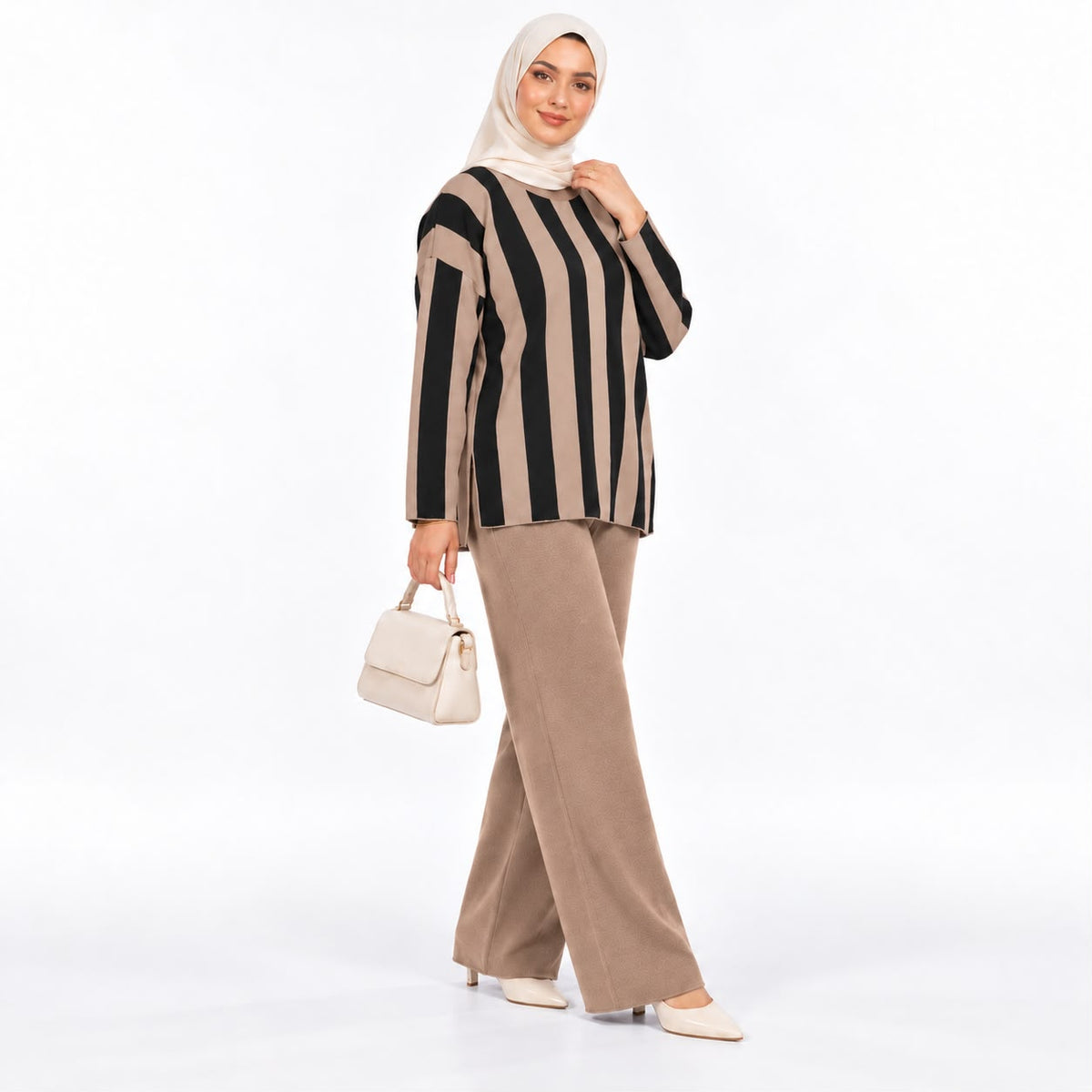 Vertical Stripe Knit Two-piece Collection