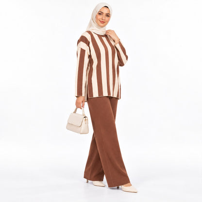 Vertical Stripe Knit Two-piece Collection
