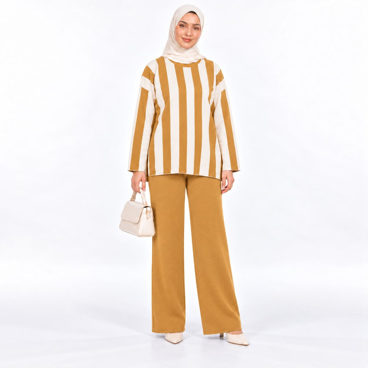 Vertical Stripe Knit Two-piece Collection