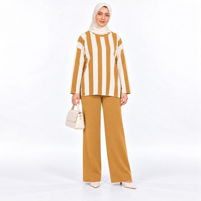 Vertical Stripe Knit Two-piece Collection