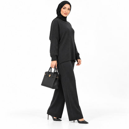 Crewneck Sweater Wide-leg set